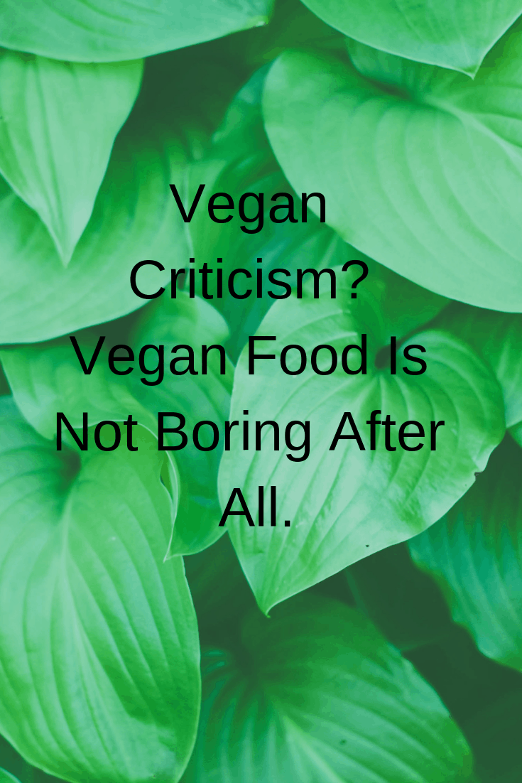 Vegan Criticism? Vegan Food Is Not Boring After All - Vegetarian Blog ...